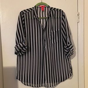 Sheer striped blouse